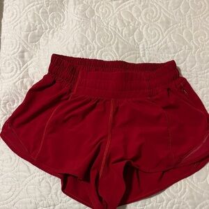 Lululemon red hotty hot Shorts, low rise, 2.5 inseam